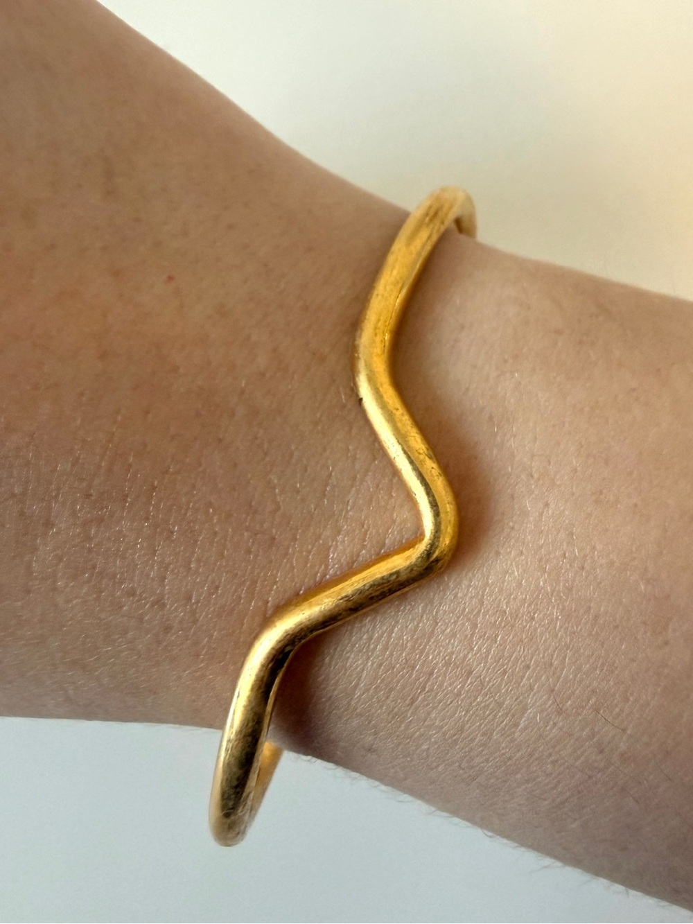 Gold Wave Cuff Bracelet - Minimal Women’s Jewelry